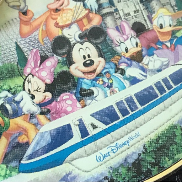 Walt Disney World Mickey & Friends on Monorail Collectible Oval Magnet 2” Metal - Picture 6 of 12